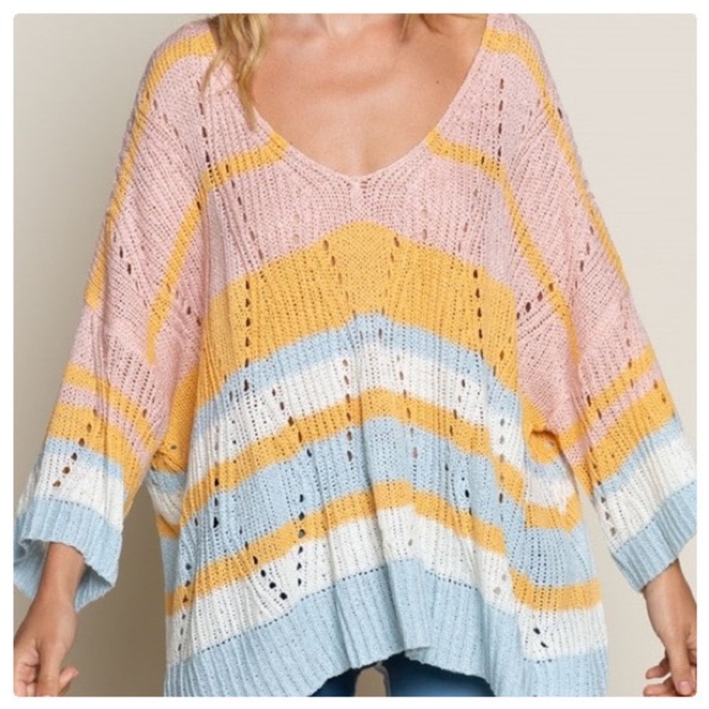 POL Rose Dawn Boxy Oversized Sweater - Picture 4 of 9